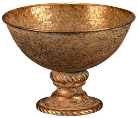 Calyx metalic lat, auriu, 18 x 18 x 13 cm