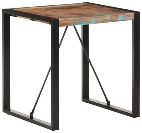 vidaXL Masă de bucătărie, 70 x 70 x 75 cm, lemn masiv reciclat