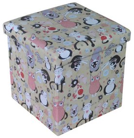 Taburet Design Cats, multicolor, 38x38x37.5 cm
