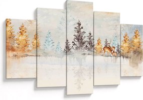 Tablou - Pădure în acuarelă (150x105 cm)