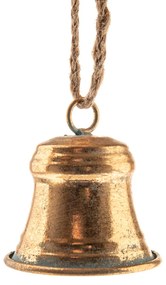 Clopoțel metalic 7,5 cm, culoare auriu, rustic