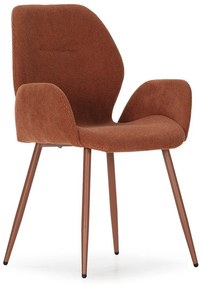 Set de scaune de sufragerie teracotă 2 buc. tapițat Ansu – Marckeric