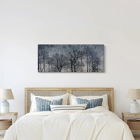 Tablou - Siluetă copac și frunze (120x50 cm)