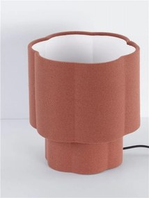 Veioza, Lampa de masa cu abajur rosu maroniu BLOOSY