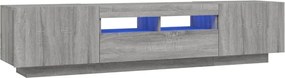 vidaXL Set dulapuri TV cu LED, 2 piese, gri sonoma, lemn prelucrat