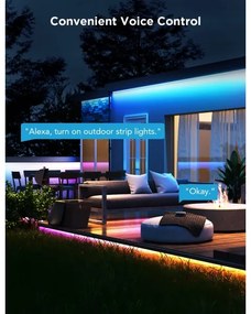 Bandă de exterior Govee Outdoor Pro SMART RGBICWW LED 10m Wi-Fi IP65