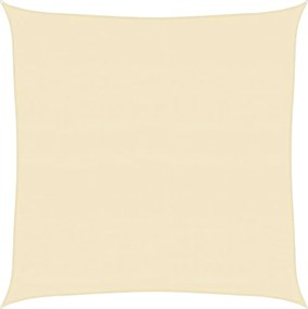 vidaXL Pânză parasolar, crem, 6 x 6 m, HDPE, 160 g/m²