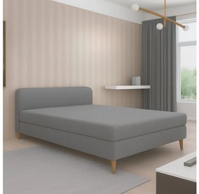 Pat tapițat BRISBANE 110x200 cm, gri