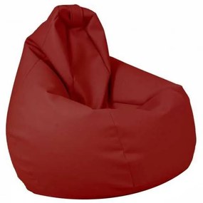 Fotoliu Nirvana Hobbit Pufrelax, Material Piele ecologica - Bordo