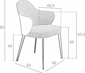 Scaun tapitat design italian Oretha
