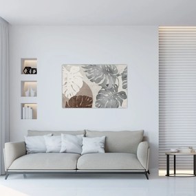 Tablou - Design cu frunze (90x60 cm)