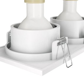 Corp incastrabil cu 2 spoturi design tehnic Zoom alb