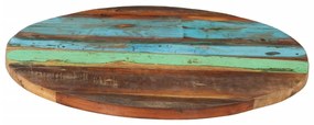286038 vidaXL Blat de masă rotund, 60 cm, lemn masiv reciclat, 25-27 mm