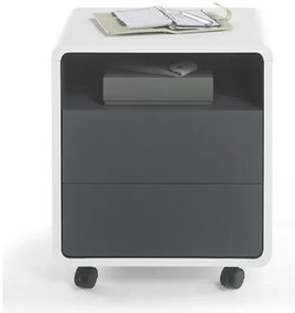 Corp mobil pentru birou TEO, alb/antracit