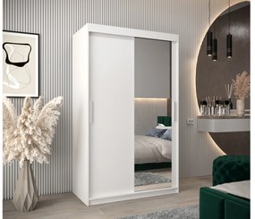 Dulap de haine 120 cm Toki 2 (alb mat + stejar sonoma). 1064974