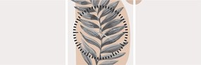 Tablou - Foaie ilustrată N⁰1 (cu ceas) (90x30 cm)