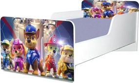 Pat Unicorn, curcubeu 140x70 cm, cu protectie si saltea inclusa