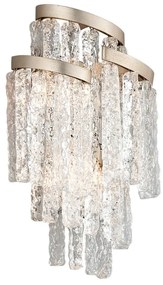 Aplica de perete LUX, design elegant, realizata din sticla venetiana lucrata manual MONT BLANC