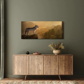 Tablou - Lup pe stăncă (120x50 cm)