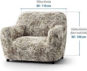 Gaico Huse bielastice MARMO bej fotoliu (l. 60 - 110 cm)