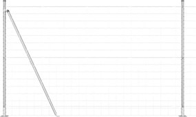 vidaXL Gard cu Stâlp Argintiu 1,5 x 10 m Oțel