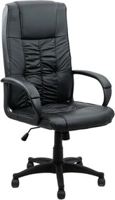 Scaun de birou URBAN, mecanism balans, piele ecologica, Negru