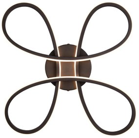 Plafonieră neagră LED 40x40 cm Fly – Trio