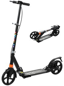 AIYAPLAY Trotinetă copii, trotinetă pliabilă cu 2 roți, ghidon cu 4 trepte de reglaj pe înălțime, 94 x 36 x 88-103 cm, negru | Aosom Romania