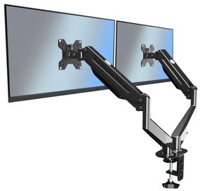 Suport monitor Esperanza ERW020, 17"-27", Pentru 2 monitoare, Mecanism cu arc, VESA 75/100 mm, Pana la 6 kg per brat, Negru