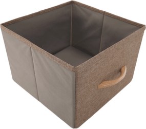 Comodă cu sertare din material textil, bej/maro deschis/maro închis, HAZEL TYP 3
