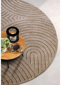 Covor maro deschis rotund ø 160 cm Panglao New York Taupe – Elle Decoration