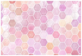 Tapet autoadeziv model hexagonal roz
