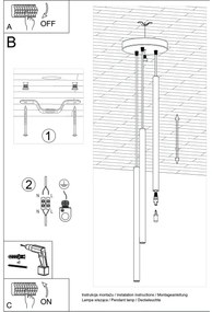 Lustră pe cablu Sollux SL.1520 PASTELO 3xG9/8W/230V verde
