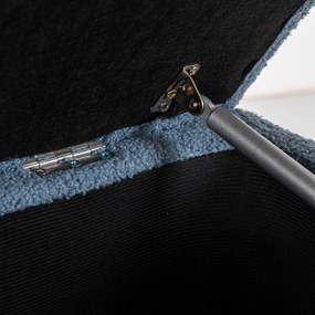 HOMCOM Polsterbank cu spațiu de depozitare, Sitztruhe, kasmiroptic, până la 120 kg, cadrul din lemn natural, 95 x 38 x 45 cm, Albastru | Aosom Romania