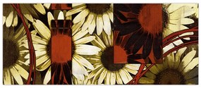 Tablou cu flori (120x50 cm)