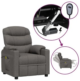 3143504 vidaXL Fotoliu de masaj electric rabatabil, gri închis, textil