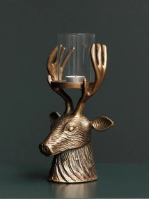 Suport de lumanare, din aluminiu, Deer