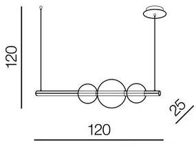 Azzardo AZ3352 - LED Lustră dimmabilă pe cablu SANDRA LED/48W/230V