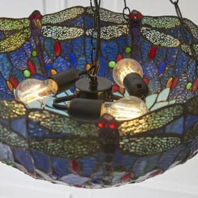 Endon 112250 - Lustru suspendat pe lanț Tiffany DRAGONFLY 3xE27/60W/230V, diam. 50 cm