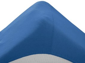 Cearsaf jersey pentru patut de copii EXCLUSIVE albastru inchis 60 x 120 cm