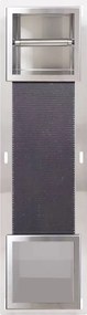 Raft incastrat cu suport hartie igienica Balneo Wall-Box inox periat