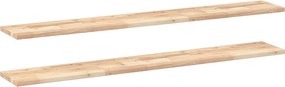 vidaXL Rafturi suspendate 2 buc. 160x20x2cm lemn masiv acacia netratat