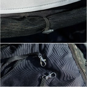 PawHut Cărucior Pliabil pentru Câini de Talie Mică cu Lese, Geantă și Suport pentru Pahare, 76x44x103 cm, Gri | Aosom Romania