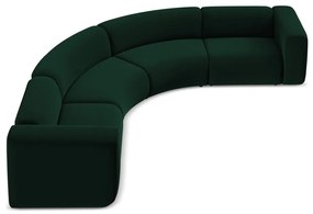 Colțar verde închis cu tapițerie din catifea Ekahi – Makamii