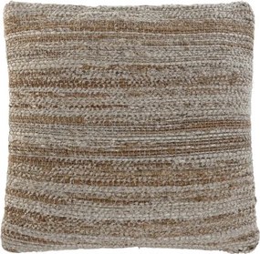 Pernă decorativă țesută manual din bumbac și iută, 45×45 cm, „Natural"