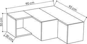Măsuță TV Compact Light Mocha și Antracit