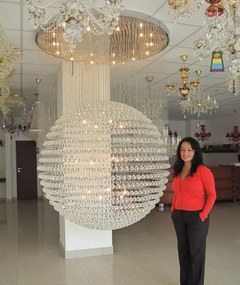 Lustra XXL design modern cristal Bohemia, diametru 150cm