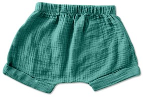 Pantaloni scurti din muselina dubla Kidizi Zuma ocean