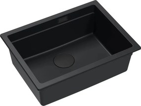 Chiuveta compozit sub blat Quadron Logan 100 negru 59.5x45.1 cm