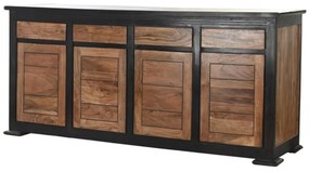 Comoda, neagra, din lemn de acacia, Serafina